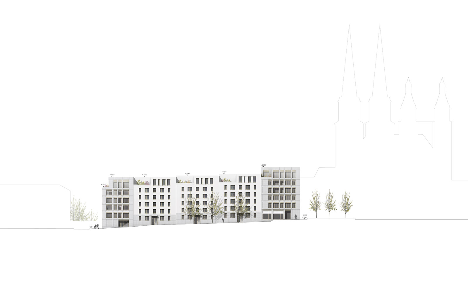 Neubau und Sanierung Wohn-und Geschäftsbebauung Schülershof 13-17 in Halle (Saale) *1.Preis